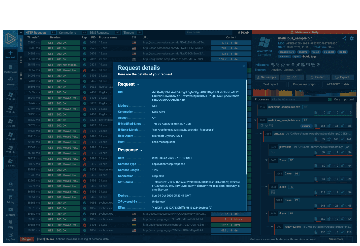 How to track network activities on ANY.RUN